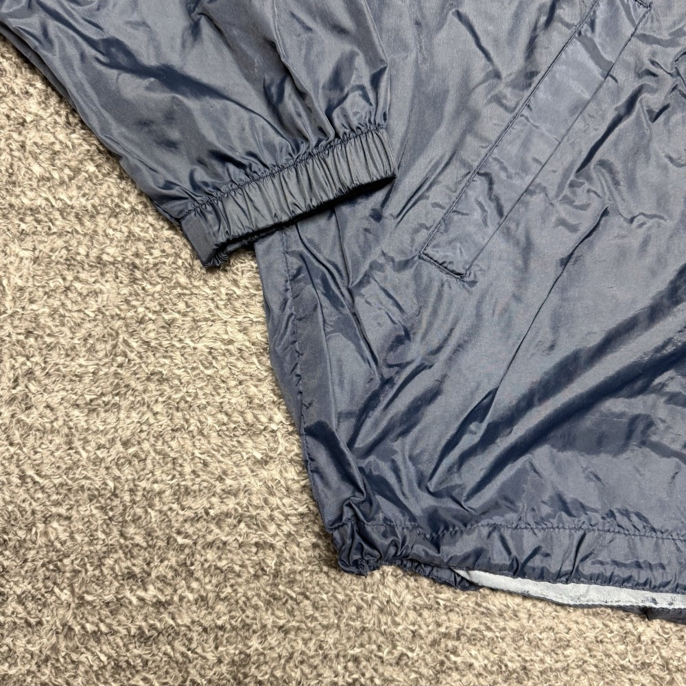 GAP Jacket Mens Large Navy Hooded Anorak Windbreaker Pullover Front Zip Y2K VTG - Picture 5 of 7